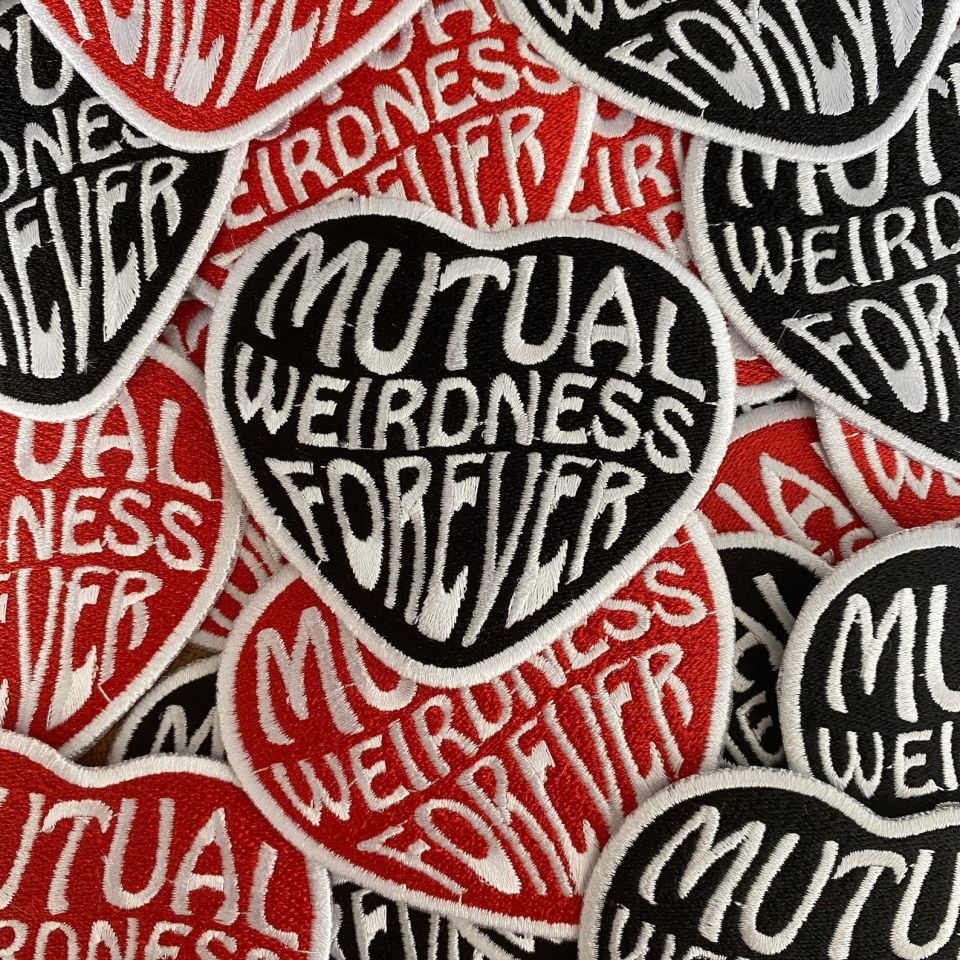 SİYAH Mutual Weirdness Forever Nakışlı Yapışkan Arma / Patch / Yama