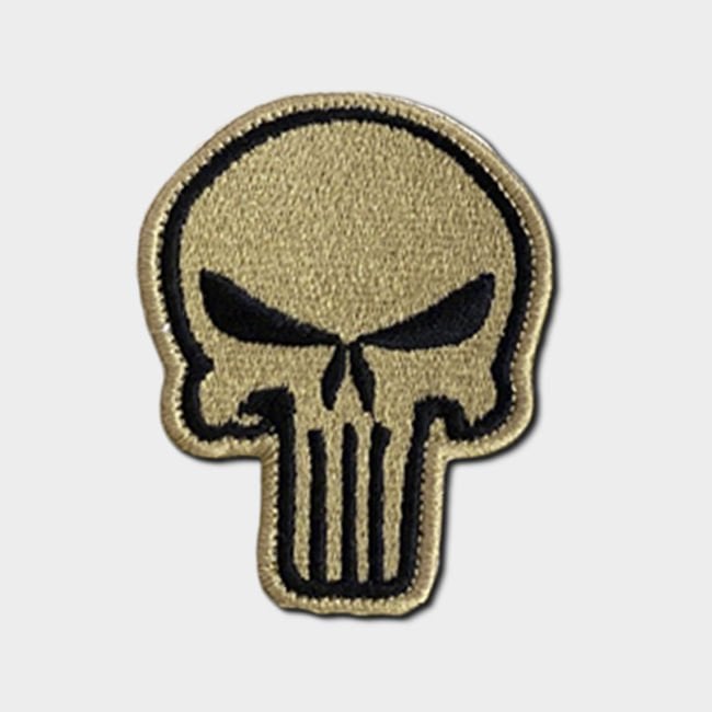 TAN RENGİ - Cezalandırıcı maske Nakışlı arma / Patch / Yama / Cırtlı / Airsoft