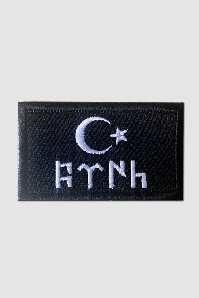 Siyah, Türk bayrağı Cırtlı Nakışlı Arma, Peç, Yama, Airsoft