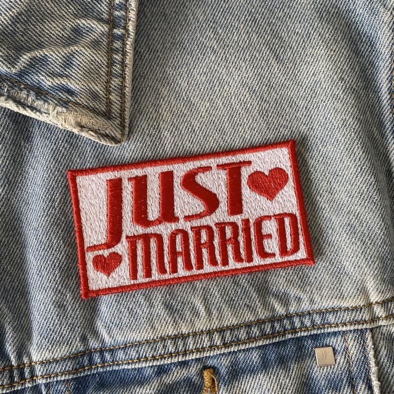 Just  Married Nakışlı Yapışkan Arma / Patch / Yama