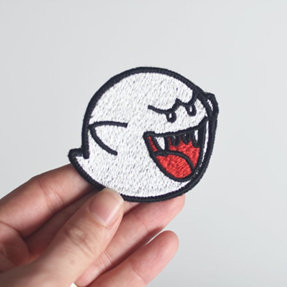 Super Mario Boo Ghost Nakışlı Cırtlı Arma / Patch / Yama / Airsoft