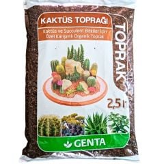 Genta Kaktüs ve Sukulent  Toprağı - Özel Karışımlı Organik Toprak 2,5 lt