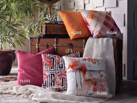 Flamingo Kırlent Kılıfı