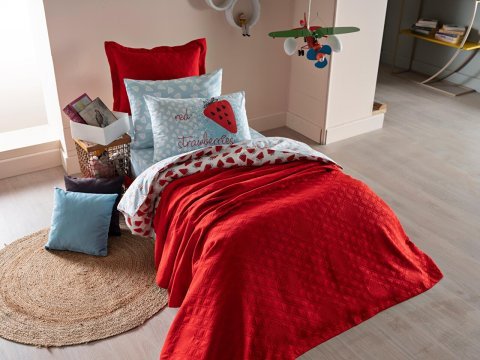 Poly Cotton Strawberry Nevresim Takımı