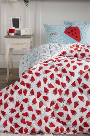 Poly Cotton Strawberry Uyku Seti