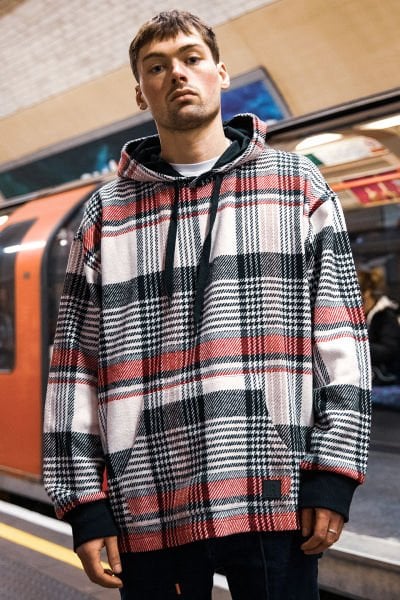 Vintage Plaid Hoodie