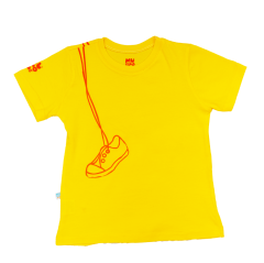 Muzipo Kids Unisex Çocuk Kısa Kollu Standart Baskılı Sarı T-Shirt/Tişört