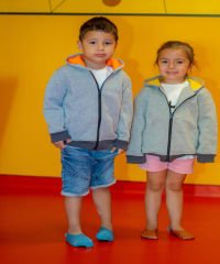 Muzipo Kids Unisex Kapüşonlu Fermuarlı Çocuk Sweatshirt - TURUNCU