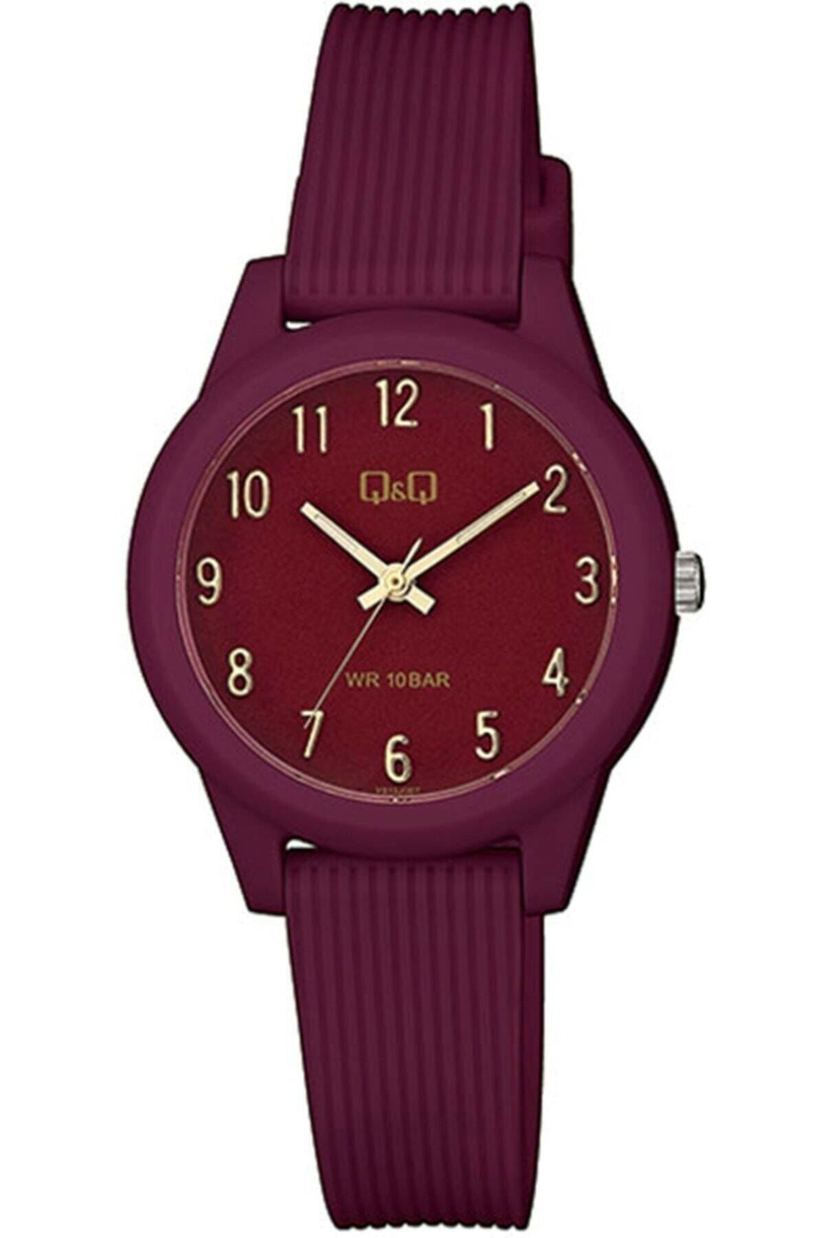 Q&Q Q Q Unisex Kol Saati 100 Metre Su Geçirmez Bordo Vs13j007y