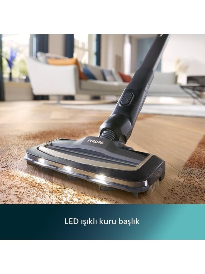 Philips 9000 Serisi AquaTrio Kablosuz Dikey Süpürge, Otomatik Temizleme ve Şarj İstasyonu​, AquaSpin Başlık, PowerCyclone Aqua