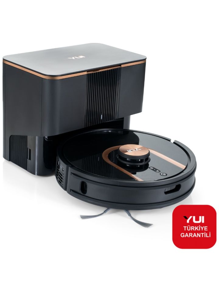Yui S7 Plus Akıllı Çöp İstasyonlu Robot Vacuum & Mop Süpürge Siyah (YUI TÜRKİYE GARANTİLİ)