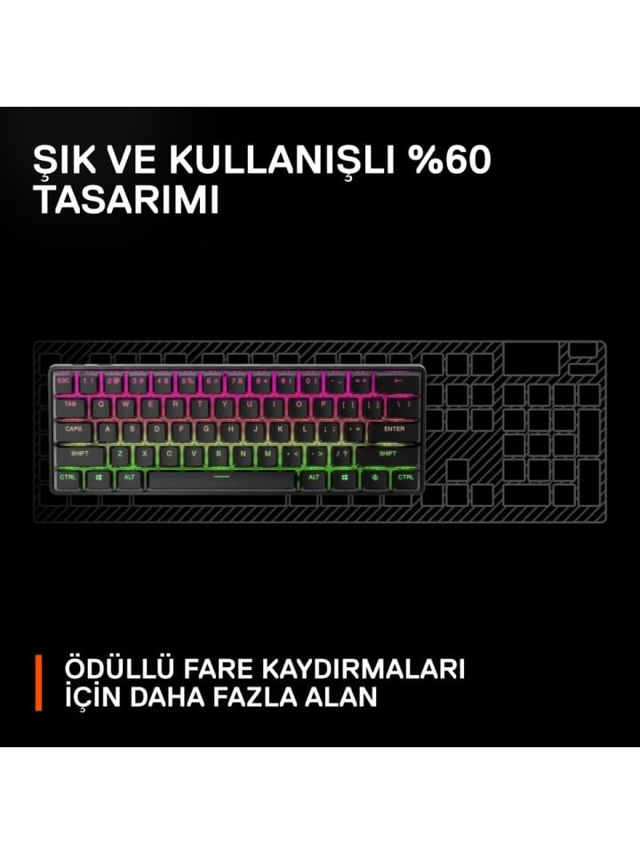 SteelSeries Apex Pro Mini Wireless Kablosuz Mekanik Oyuncu Klavyesi