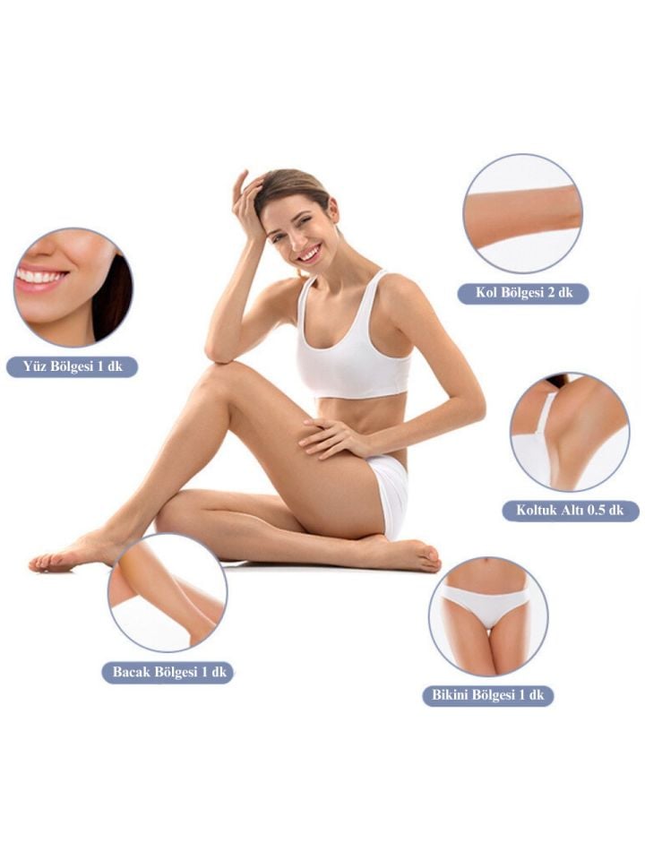 Yui IPLV15 Pro Vücut -Yüz- Bikini Başlıklı Ağrısız Otomatik ve Manuel Atım Buz Lazer Epilasyon Cihazı