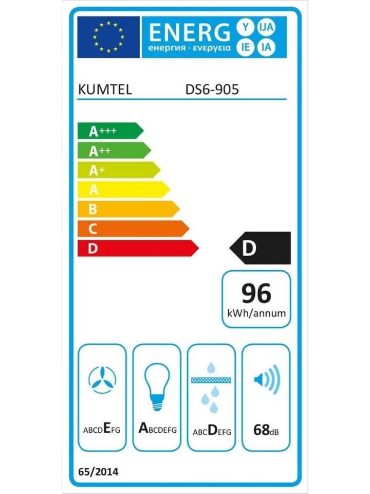 Kumtel DS6-905 W Beyaz Sürgülü Aspiratör