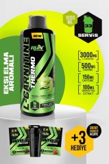 L-Carnitine Ekşi Elma Aromalı - 1 LT - 3000mg - 33 Servis - Hediyeli