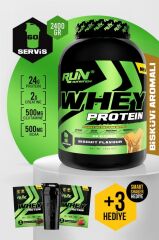 Whey Protein - 2.4 kg - Bisküvi Aromalı - 60 Servis - Hediyeli