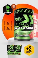 Bcaa Glutamine - Karpuz Çilek Aromalı - 360g - 30 Servis - 2 Saşe Protein Hediyeli