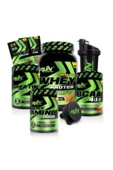 Fitness Paketi Small Extra Kas Kütlesi - Whey Mini Plus, Creatine, Bcaa, Amino8000 - Bisküvi, Kola - Hediyeli