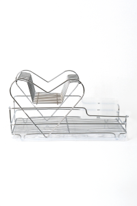 Dish Rack Dish Basket 2 Tier Plate Rack Large Heart Model Chrome