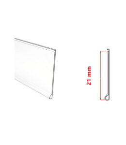 Adhesive Label Holder 90 cm Transparent H: 21