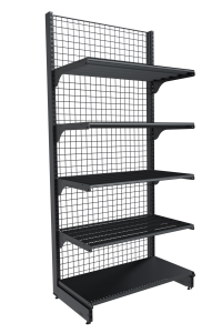 Tel Arka Panolu Tel Raflı Duvar Reyonu 227x1000x500 mm Antrasit