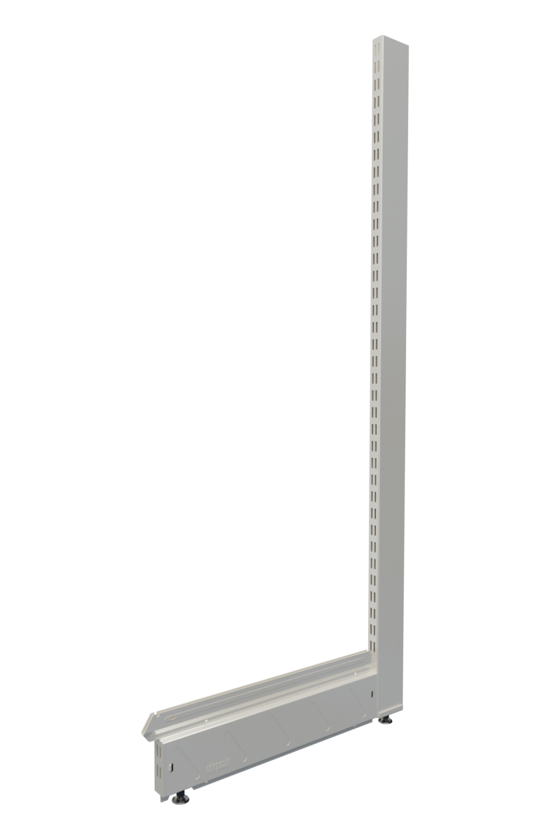 Single Side Wall Shelf End Set 1430x500 mm White