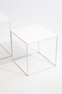 Metal 2-Piece Coffee Table White