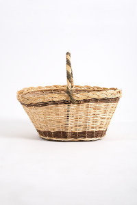 Single Hair Braided Wicker Basket H: 24 cm