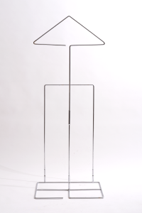 Double Mute Butler Metal Portable Clothes Hanger