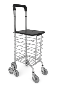 Taşınabilir Katlanabilir Alışveriş Pazar Arabası Altı Tekerlekli Metalik 30 Kg