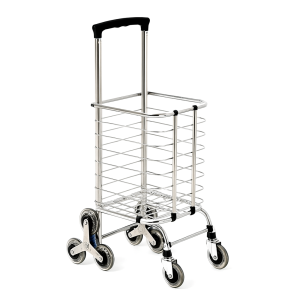 Taşınabilir Katlanabilir Alışveriş Pazar Arabası Altı Tekerlekli Metalik 30 Kg