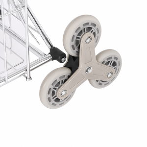 Portable Folding Shopping Cart Six Wheels Metal 30 Kg