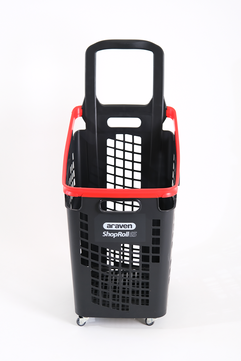Tekerlekli Market Sepeti (Tekerlekli Alışveriş Sepeti) 65 L Kırmızı