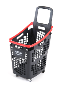 Tekerlekli Market Sepeti (Tekerlekli Alışveriş Sepeti) 65 L Kırmızı