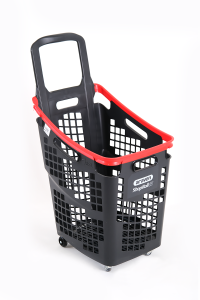 Tekerlekli Market Sepeti (Tekerlekli Alışveriş Sepeti) 65 L Kırmızı