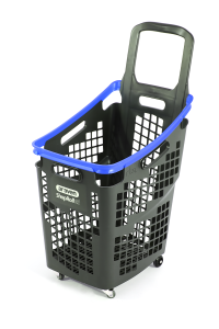 Tekerlekli Market Sepeti (Tekerlekli Alışveriş Sepeti)  65 L Mavi