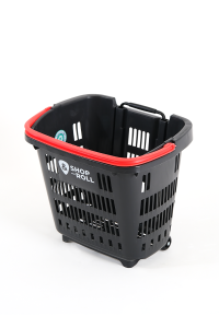 Tekerlekli Market Sepeti (Tekerlekli Alışveriş Sepeti) 34 L Kırmızı
