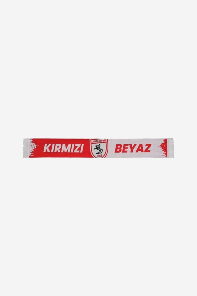 Kırmızı-Beyaz Yazılı Atkı 2061