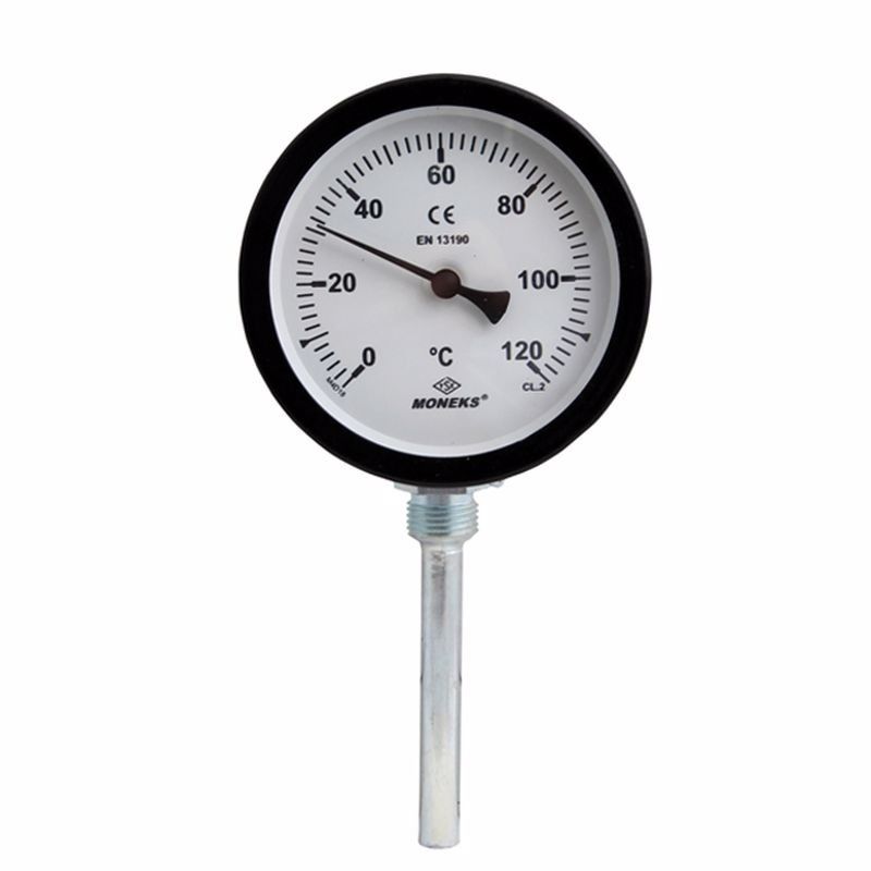 Moneks Ø100mm. 120˚C Alttan 10cm. Daldırma ½'' Dişli CL.2,0 Termometre