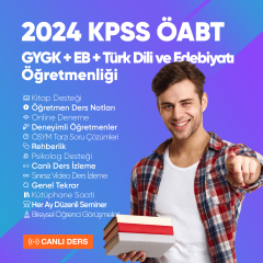2024 KPSS ÖABT GYGK + EB + Türk Dili ve Edebiyatı Öğretmenliği Canlı Ders