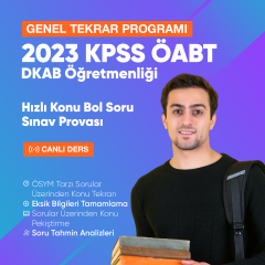 2023 KPSS ÖABT Din Kültürü ve Ahlak Bilgisi DKAB Öğretmenliği Genel Tekrar Hızlı Konu Bol Soru Sınav Provası