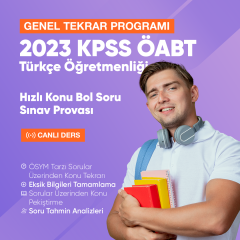 2023 KPSS ÖABT Türkçe Öğretmenliği Genel Tekrar Hızlı Konu Bol Soru Sınav Provası