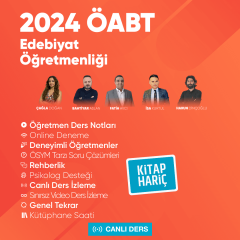 2024 ÖABT Türk Dili ve Edebiyatı Öğretmenliği Canlı Ders - Kitap Hariç