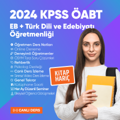 2024 EB + ÖABT Türk Dili ve Edebiyatı Öğretmenliği Canlı Ders - Kitap Hariç