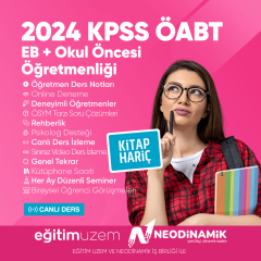 2024 EB + ÖABT Okul Öncesi Öğretmenliği Canlı Ders - Kitap Hariç