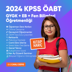 2024 KPSS ÖABT GYGK + EB + Fen Bilimleri Öğretmenliği Canlı Ders - Kitap Hariç