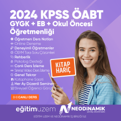 2024 KPSS ÖABT GYGK + EB + Okul Öncesi Öğretmenliği Canlı Ders - Kitap Hariç