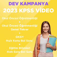 2023 KPSS ÖABT Okul Öncesi Öğretmenliği Video Ders + Okul Öncesi Öğretmenliği Genel Tekrar + EB Hızlı Konu Bol Soru + GKGY Hızlı Konu Bol Soru