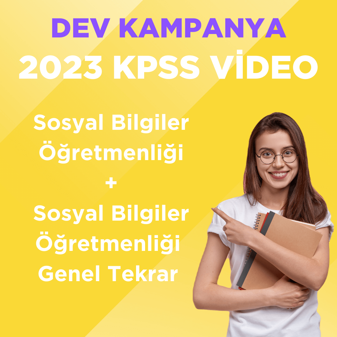 2023 KPSS ÖABT Sosyal Bilgiler Öğretmenliği Video Ders + Sosyal Bilgiler Öğretmenliği Genel Tekrar