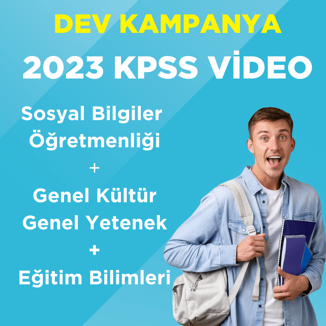 2023 KPSS ÖABT Sosyal Bilgiler Öğretmenliği Video Ders + GKGY Video Ders + EB Video Ders